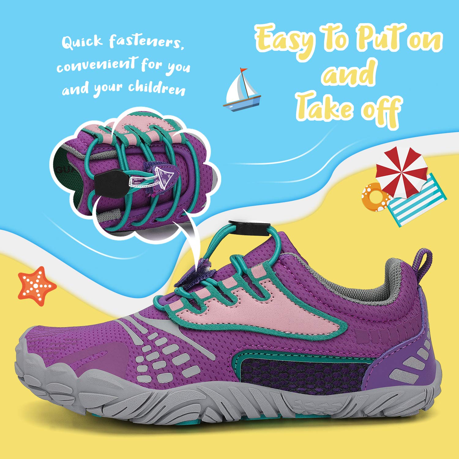 Saguaro Zapatos de Trail Niños Niñas Zapatos Deportivos Transpirable Antideslizante
