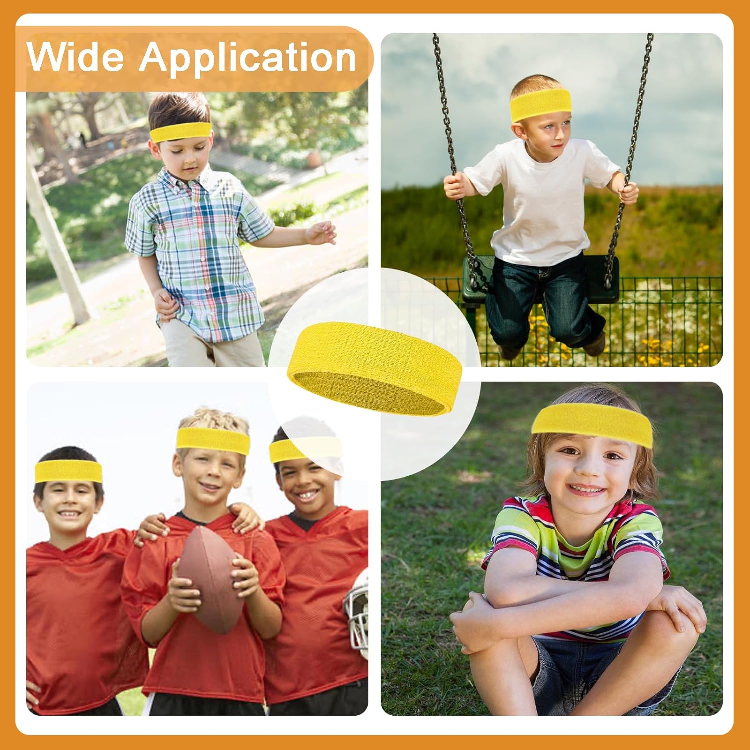 24 Pcs Boys Headband Bulk, Kids Sweatband Youth Sweatbands Toddler Boys Headband for Sports, Sports Headbands Wicking Athletic Sweatbands for Team Activity Basketball, Soccer and More - Image 6
