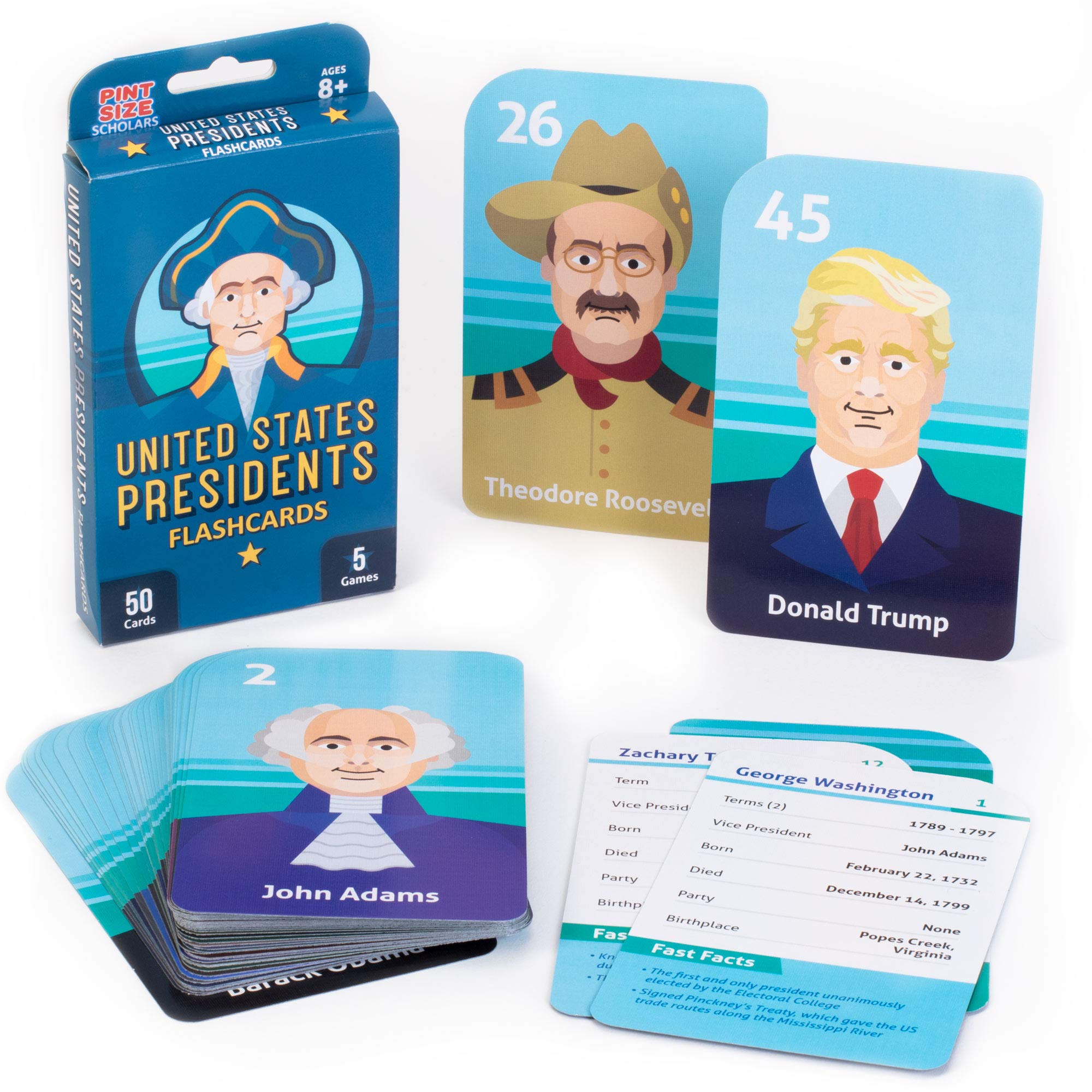 PSS Presidents Flashcard Set - 50 Deluxe Cards!