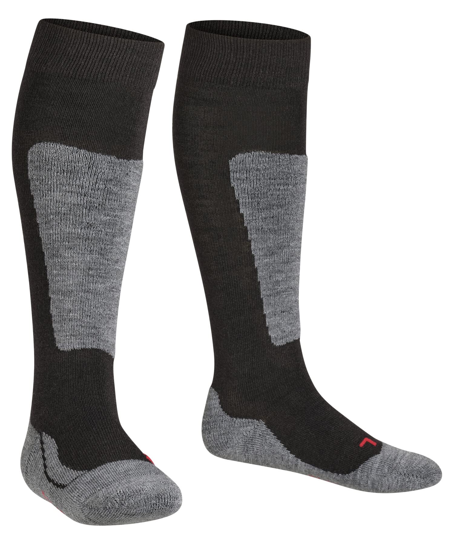 FALKE Uniseks - dzieci Skarpety narciarskie Active Ski K Kh Wełna ciepłe grube 1 Para, Czarny Black 3000, 39-42