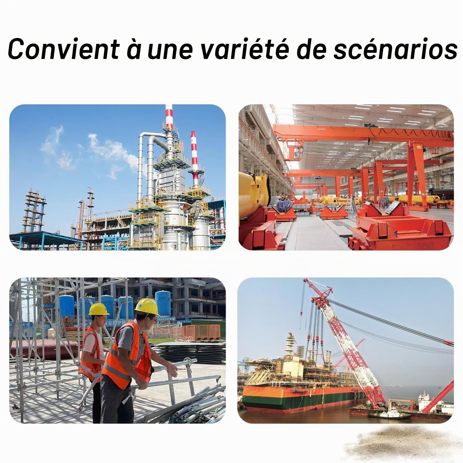Filet de Levage Suspendu,Capacité de Charge 2T,en Toile Suspendue,pour Matériaux de Construction Livraison de Marchandises Déchargement(1.5 * 1.5m)