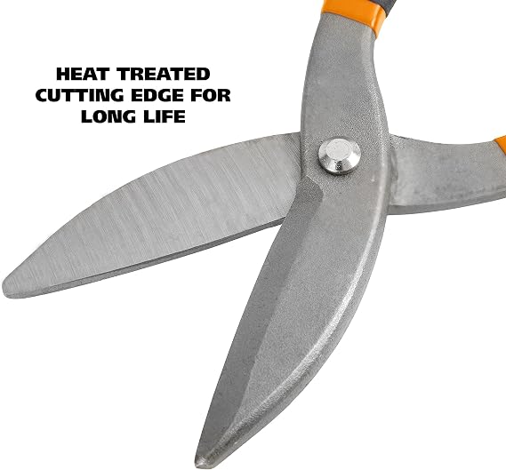GreatNeck T10SC 10 Inch Tin Snips, Tin Snips for Cutting Metal Sheet, Tin Snips Heavy Duty, For Metal Snips Set, Snips for Sheet Metal