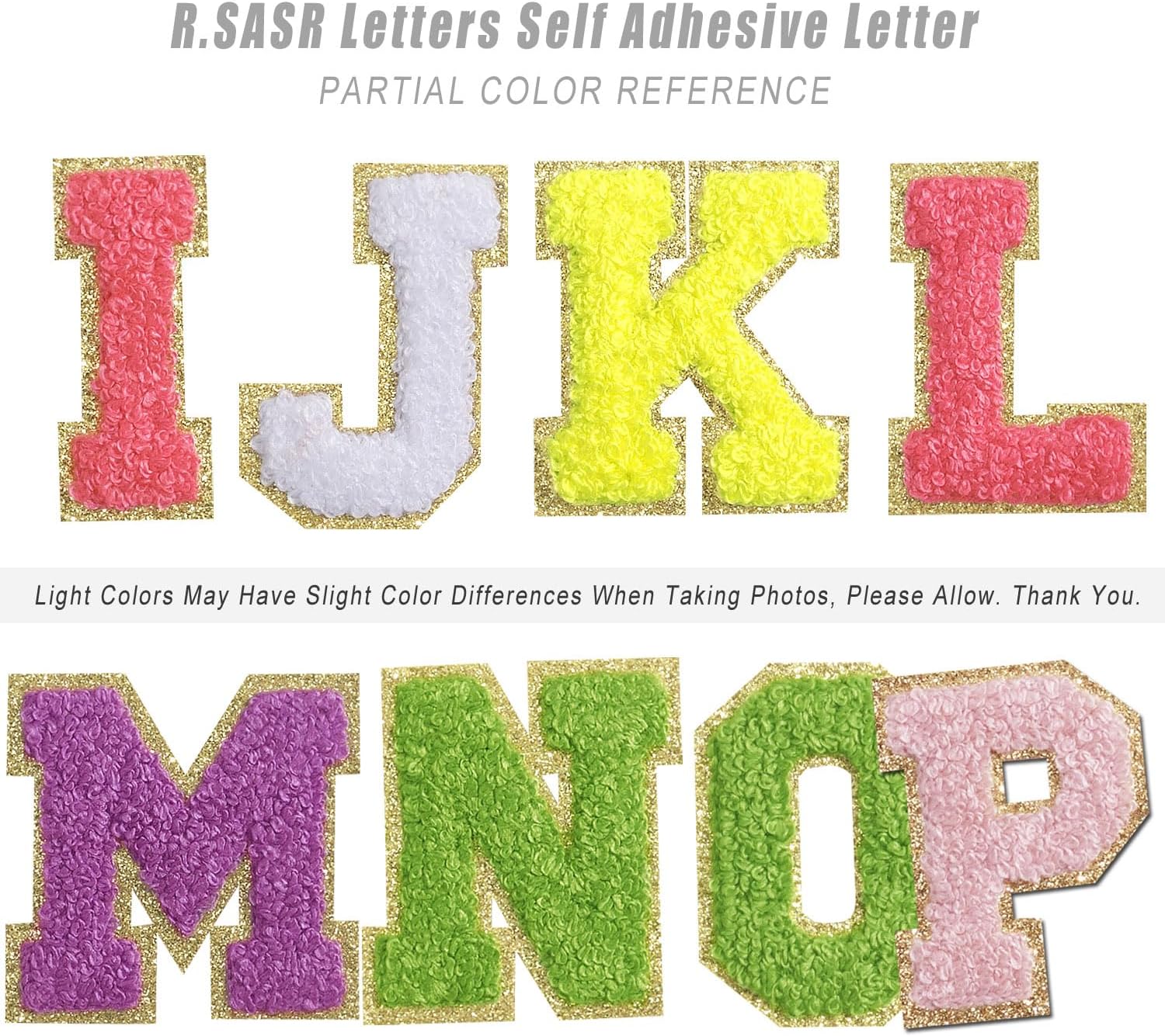 130 Pcs Chenille Letter Patches, Self Adhesive Chenille Patches, Embroidered Patch for Clothing(130) - Image 6