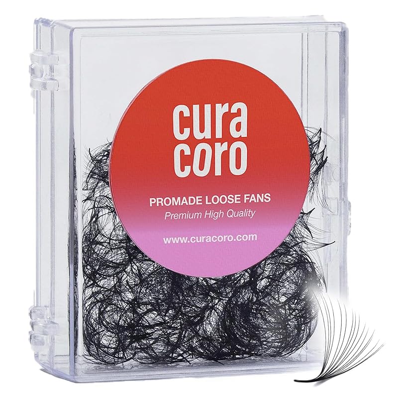 Cílios postiços Curacoro Promade 500 fans 7D, curvatura D, 0,07, 10 mm