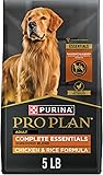 Purina Pro Plan Complete Essentials Shredded Blend Chicken and Rice Dog Food Dry Formula with Probiotics for Dogs - 5 lb.