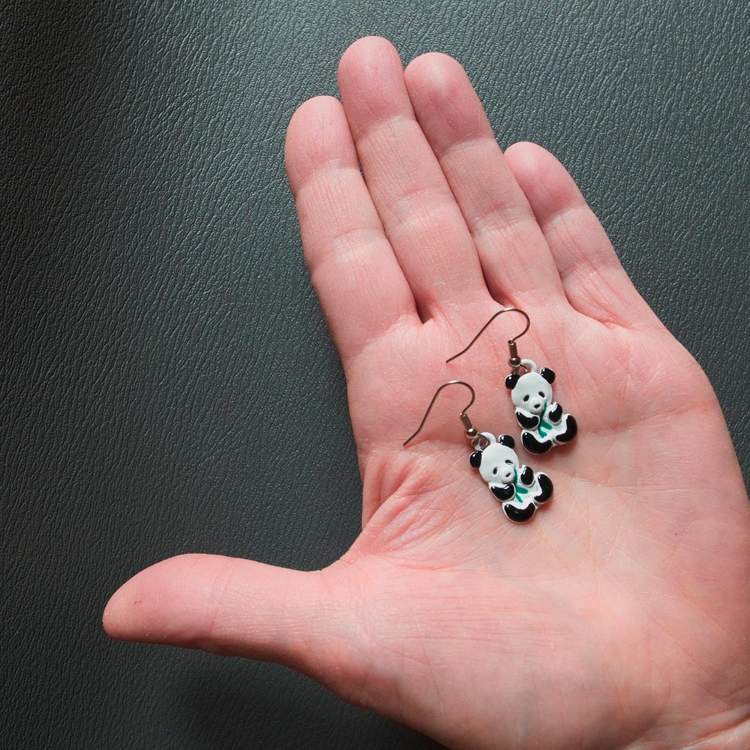 Enamel Panda Earrings by The Magic Zoo