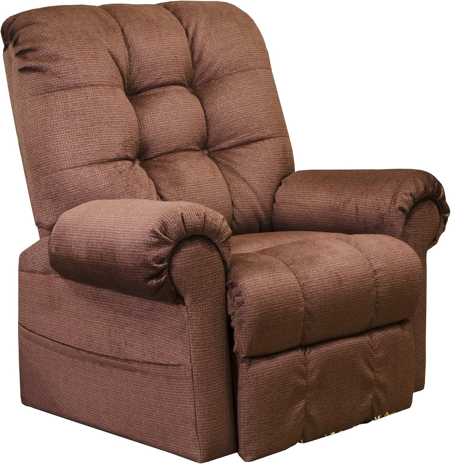 4827 Power Full Lay-Out Large Heavy Duty Lift Chair Recliner 450 lb Capacity - Merlot Fabric