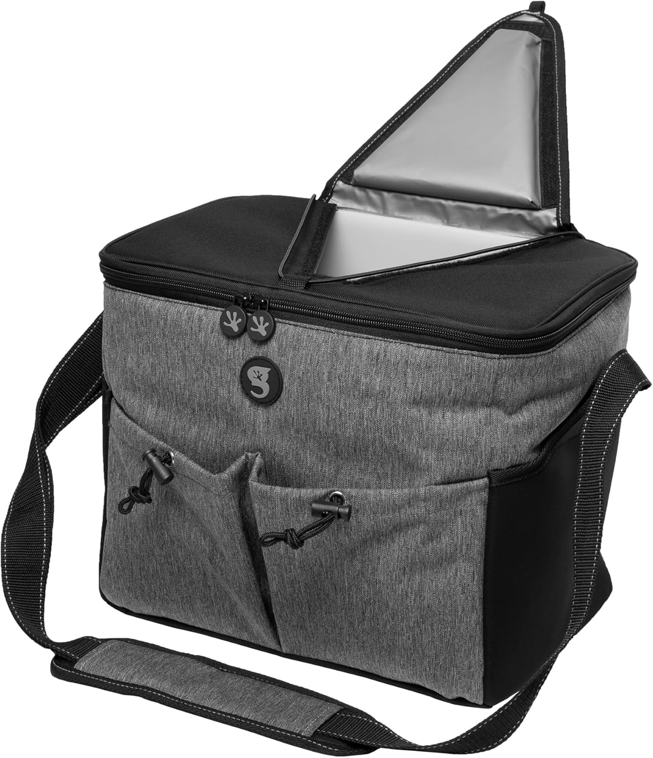 geckobrands Large Removable Hardliner Tote Cooler – Holds Up to 24 Cans or 15 Bottles, 5 Pockets/2 Neoprene, Easy Access Lid