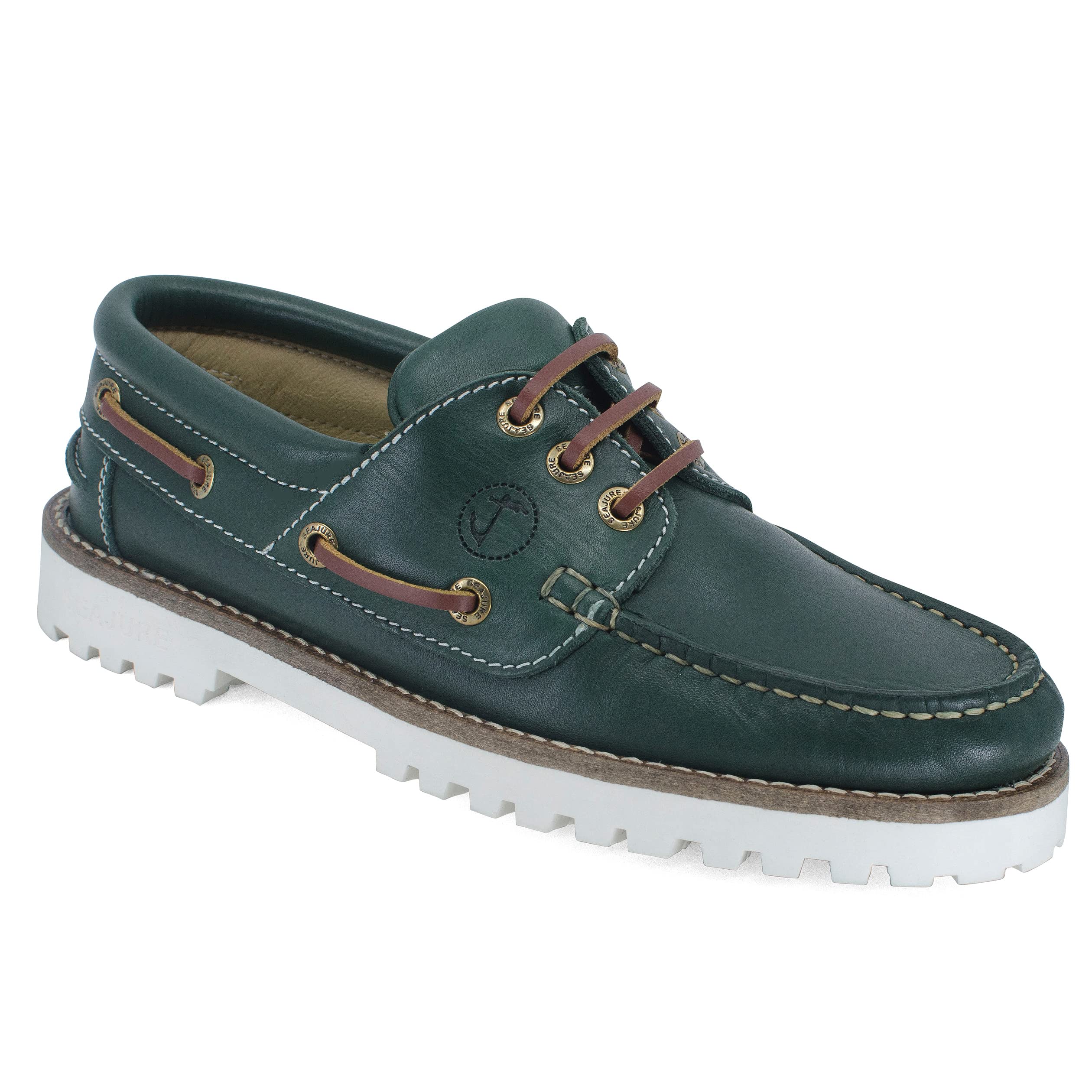 Seajure Damen Bootsschuhe Railay Grün Leder