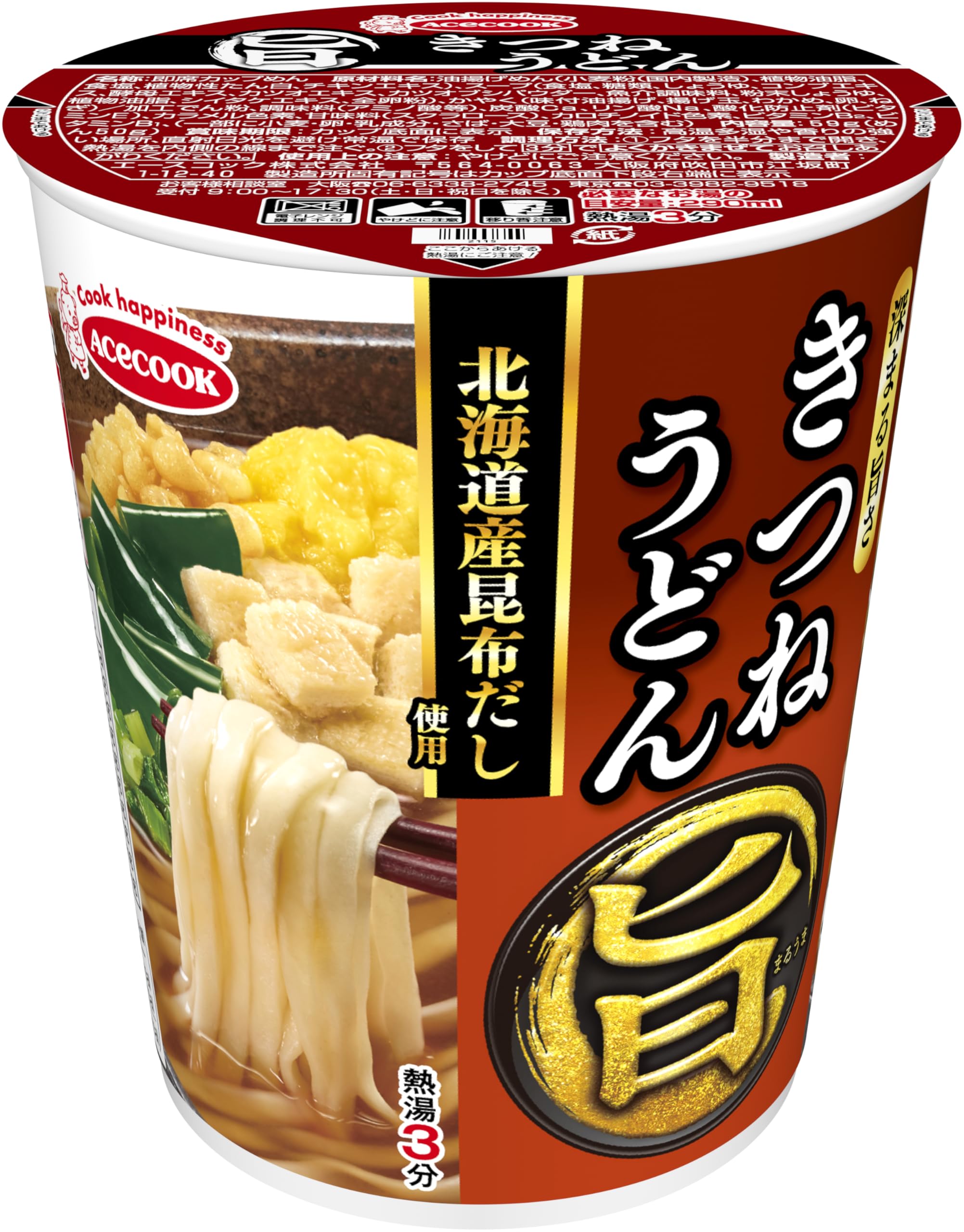 Amazon.co.jp: エースコック まる旨 きつねうどん 59g×12個 : 食品