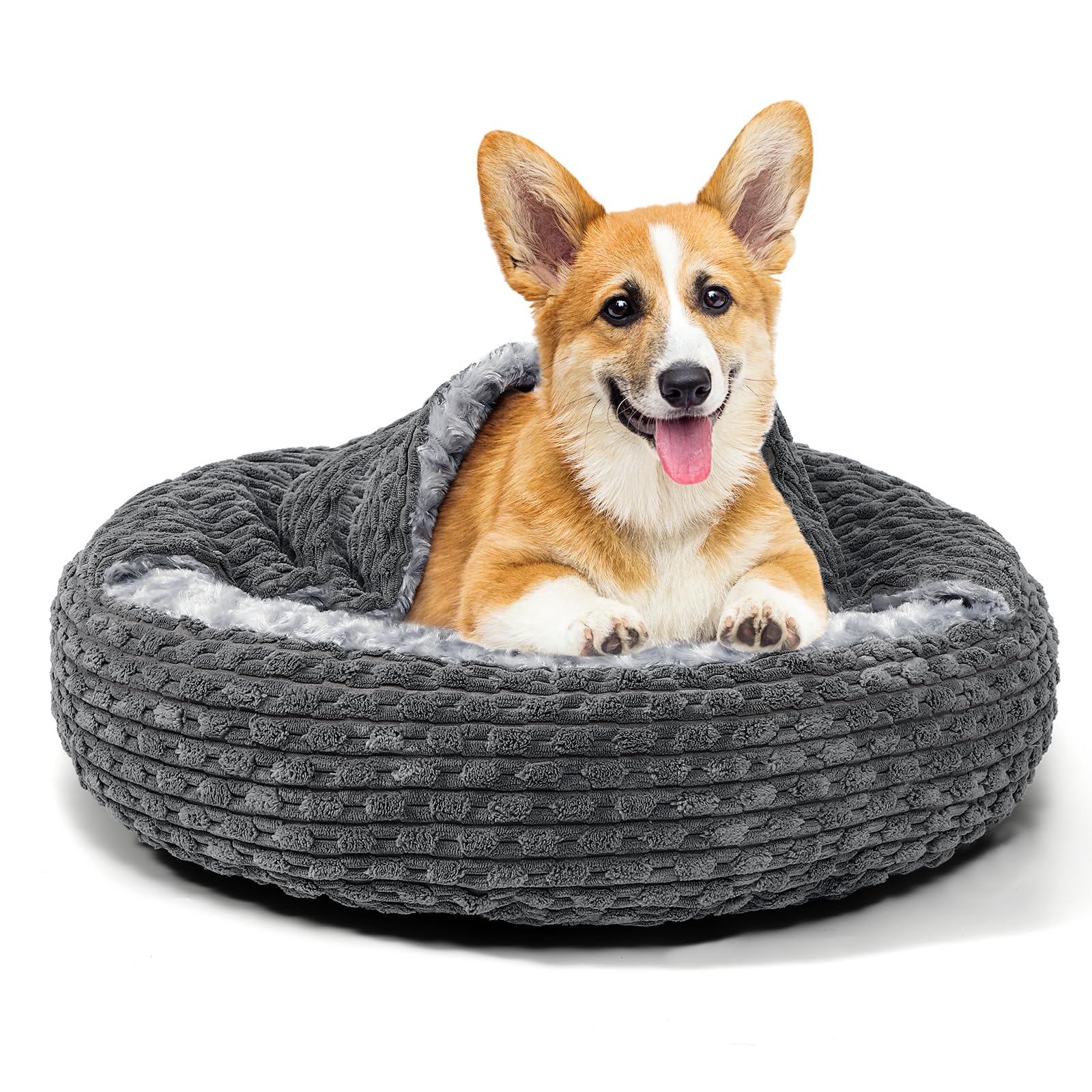 Heymamba Donut Dog Cat Bed Small Round Dog Bed
