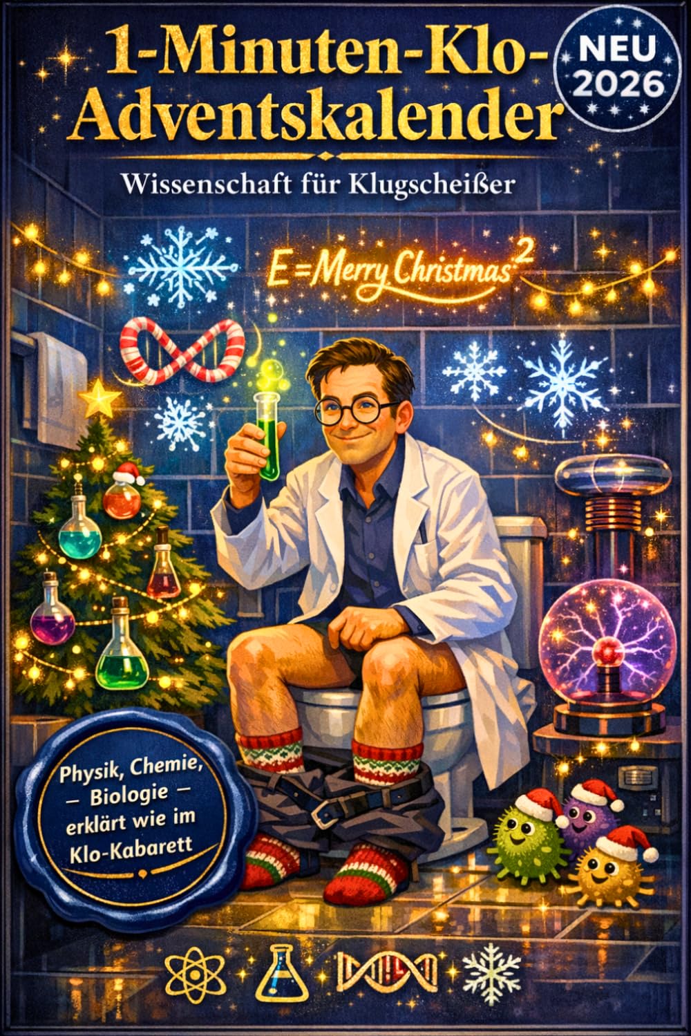 1-Minuten-Klo-Adventskalender: Wissenschaft für Klugscheißer Physik, Chemie und Biologie, erklärt wie im Klo-Kabarett – 24 Experimente für dein Gehirn beim Geschäft