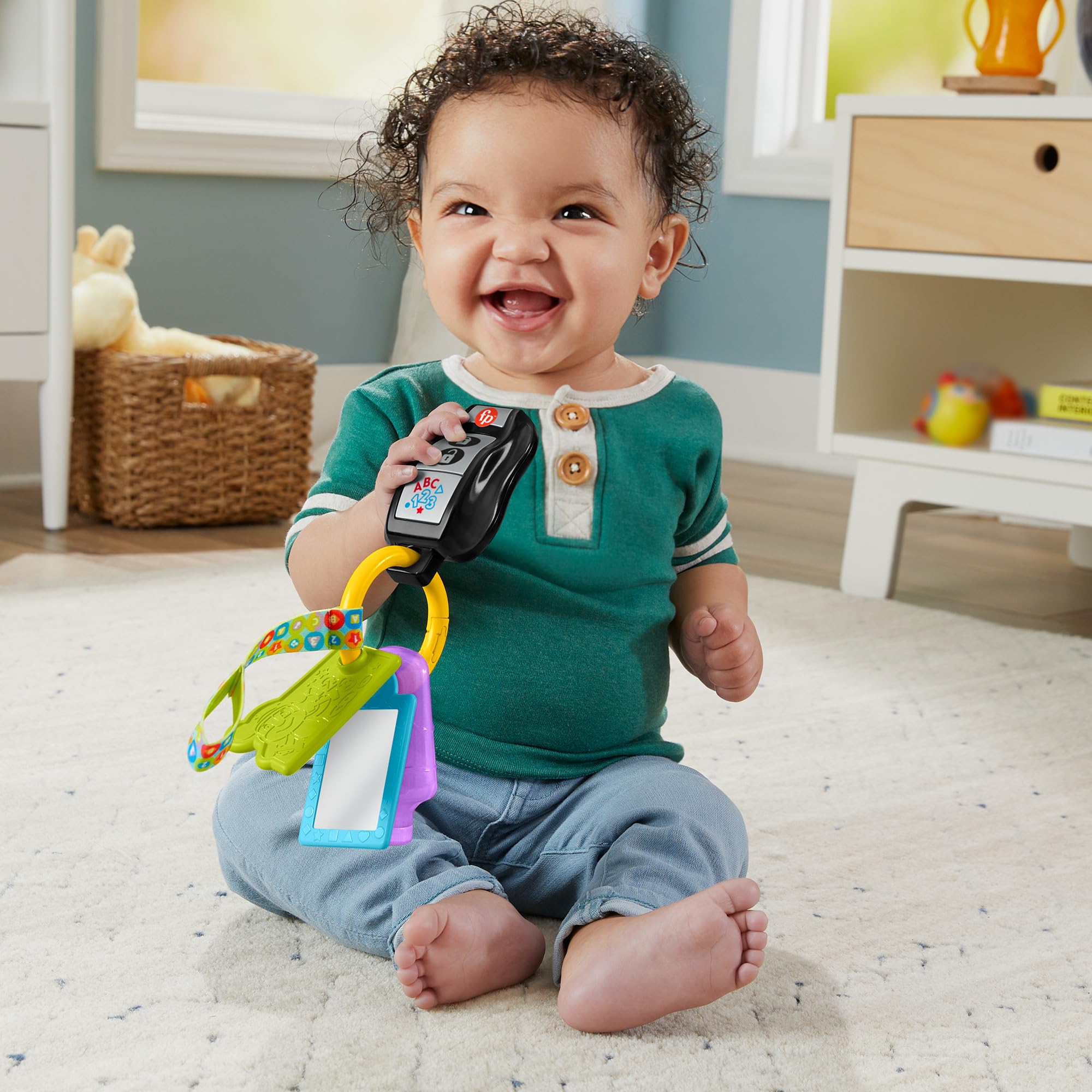Fisher-Price Laugh & Learn Play & Go Activity Keys, wersja angielska, niemiecka, francuska, HXF50