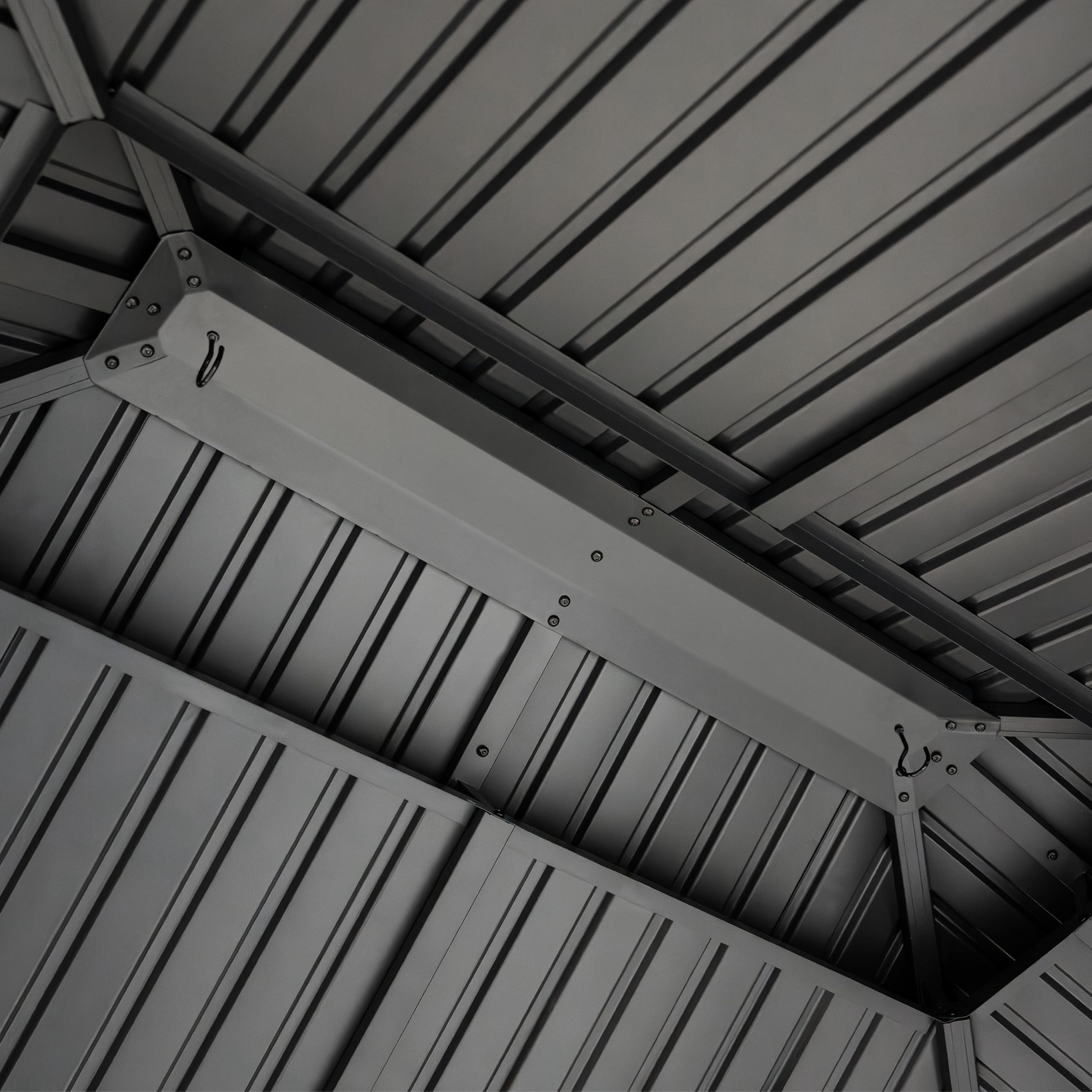 Abri Barbecue TOOLPORT 2,8 x 1,8 m avec Toit en Acier étanche résistant aux UV, avec 2 Supports latéraux Pratiques, Couleur Anthracite