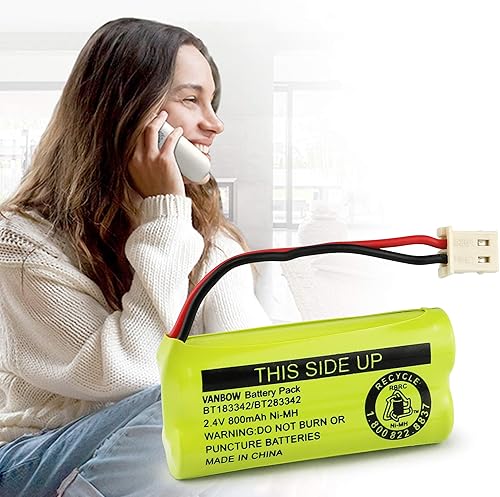 Miniatura 7 de BT183342BT283342 2.4V 800mAh Batería Ni-MH compatible con baterías de teléfono inalámbrico AT&T VTech BT166342BT266342 BT162342BT262342 CS6709