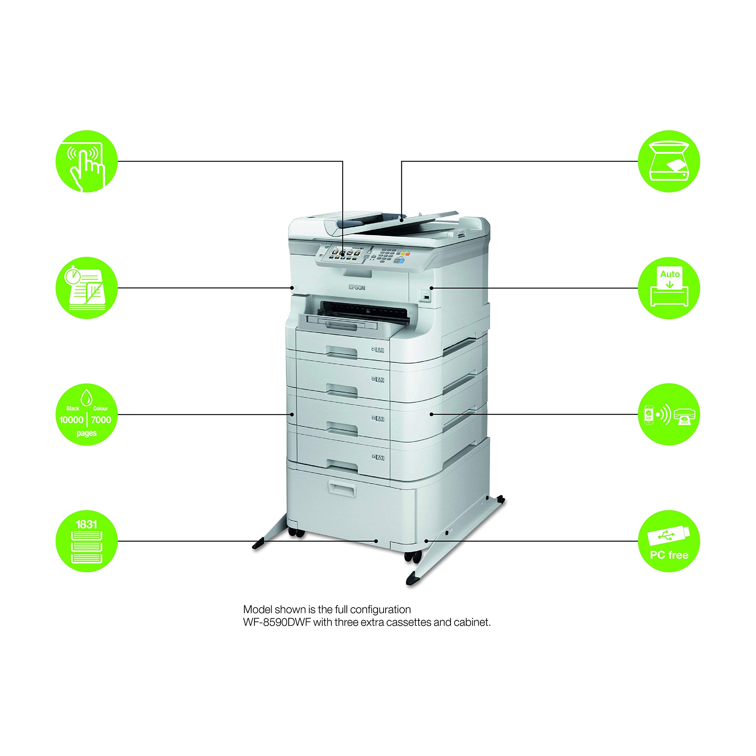 Epson C13T839240 passend für WFR8590DTWF Tinte Cyan 192,4ml