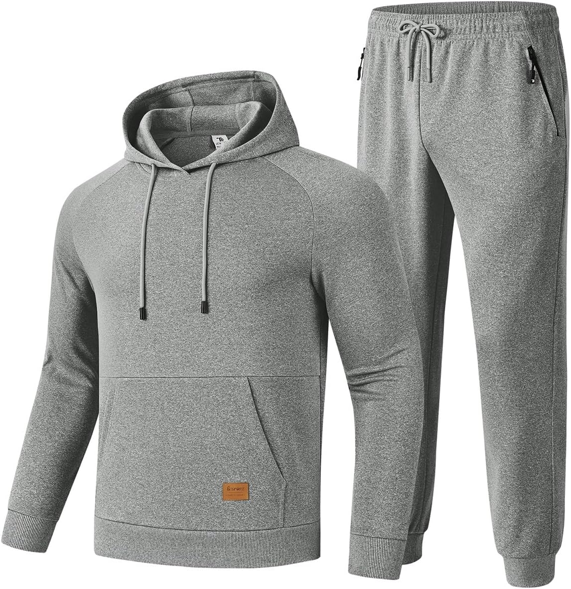 TBMPOY Mens Hooded Sweatsuits 2 Piece Set Hoodie Sweatshirt & Jogger Sweatpants Jogging Sweat Track Suits Casual Outfits