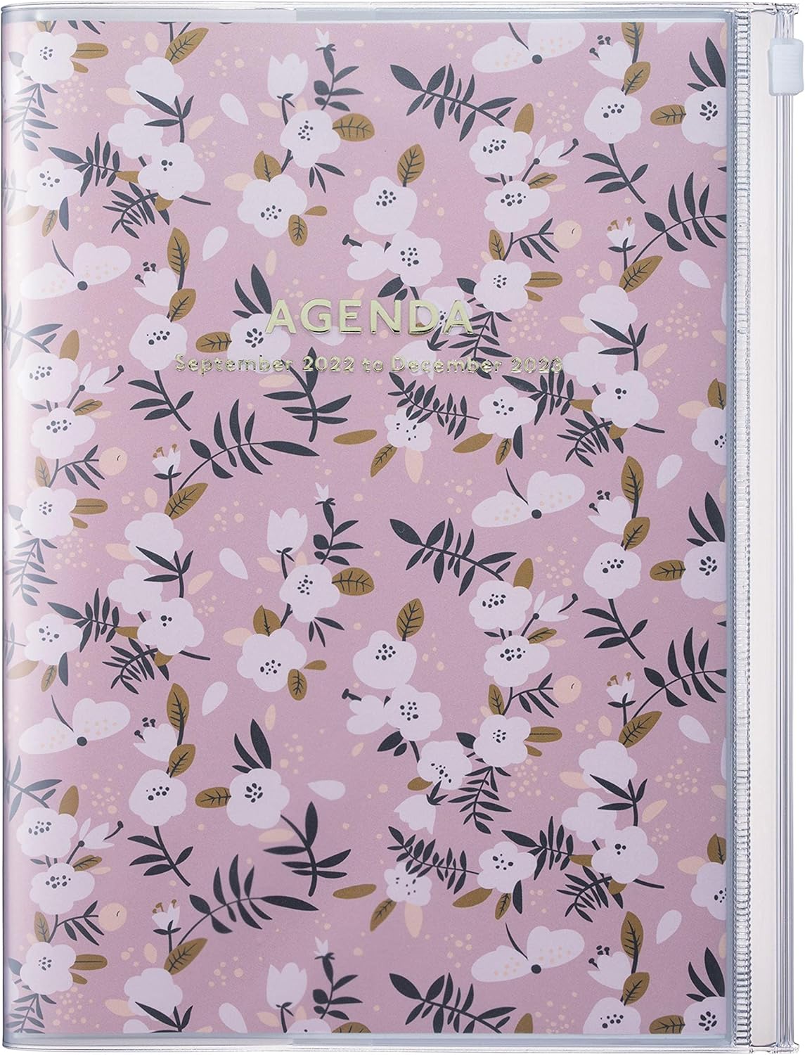 MARK'S 2022/2023 Taschenkalender A5 vertikal, Flower Pattern/Pink