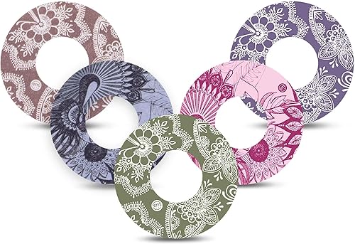 Vista 16 de ExpressionMed - Parches adhesivos para Libre 2 y Lingo (paquete de 5) - Cintas de sensor CGM precortadas a prueba de agua, no se deshilacha y Navidad