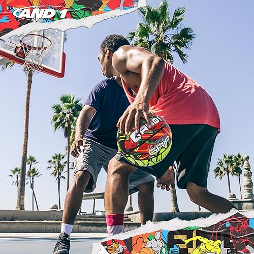 Miniatura 9 de AND1 Supreme Grip - Baloncesto de goma oficial de tamaño 7 (29.5 pulgadas), construcción de canal profundo, hecho para juegos de interiores y