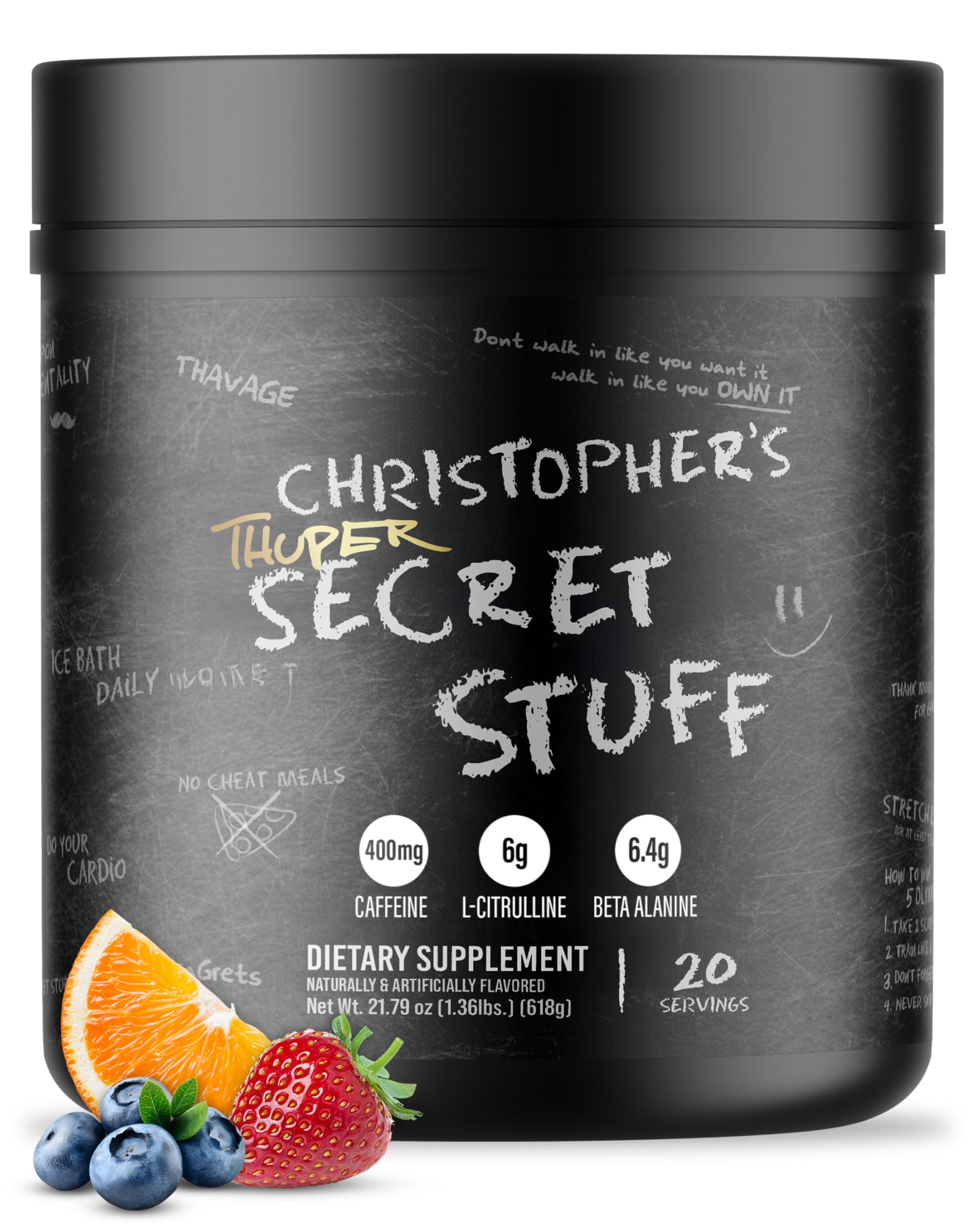 RAW Thuper Thavage Pre Workout Powder - High-Stim Preworkout with Creatine, Beta Alanine, L-Citrulline & Caffeine - Chris Bumstead Gym & Fitness Supplement for Men & Women - Watermelon Grape — Amazon image 10