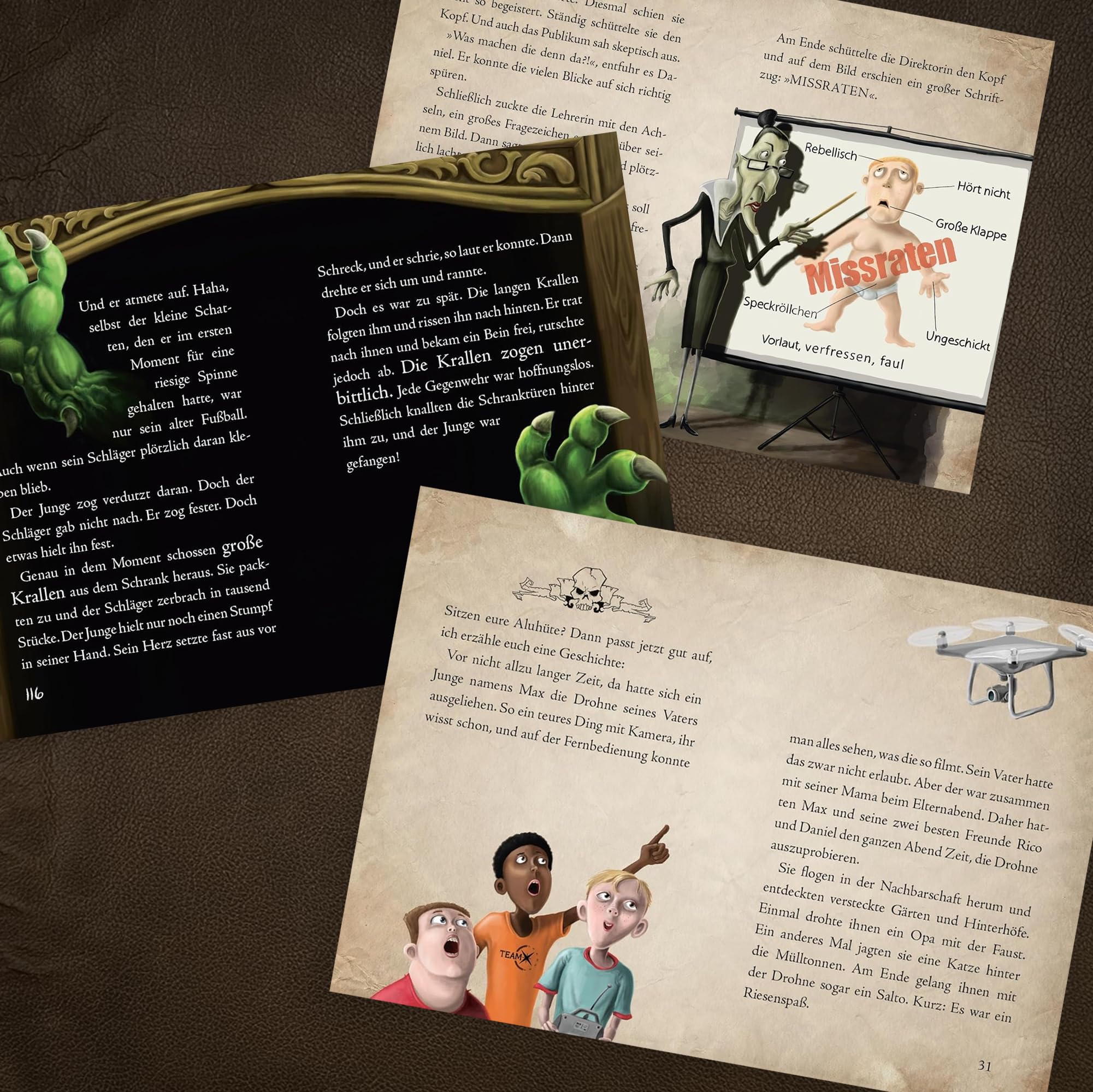 Das kleine Böse Buch – Band 1 bis 4 im Set - Inkl. lustigem Radierer-Bleistift - Bestseller Kinderbuchreihe - Gruselig & witzig - Für Kinder ab 8 Jahren - Der interaktive Lesespaß