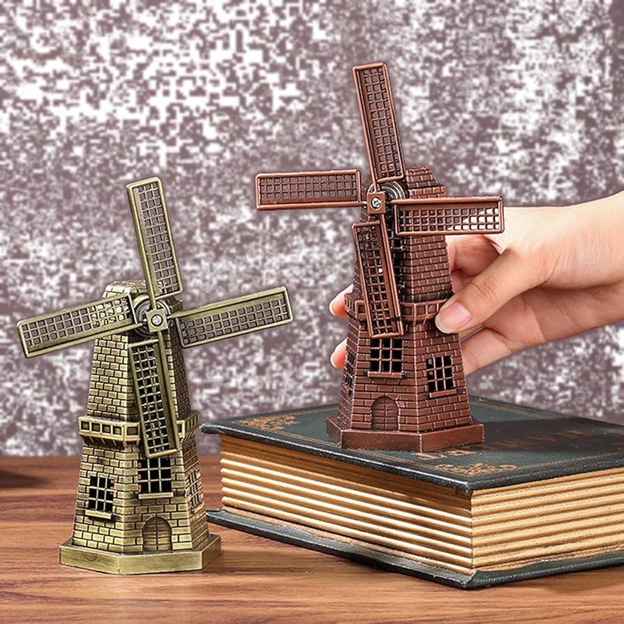 Amazon.com : Red Bronze Dutch Windmill, Mini Dutch Landmark Metal