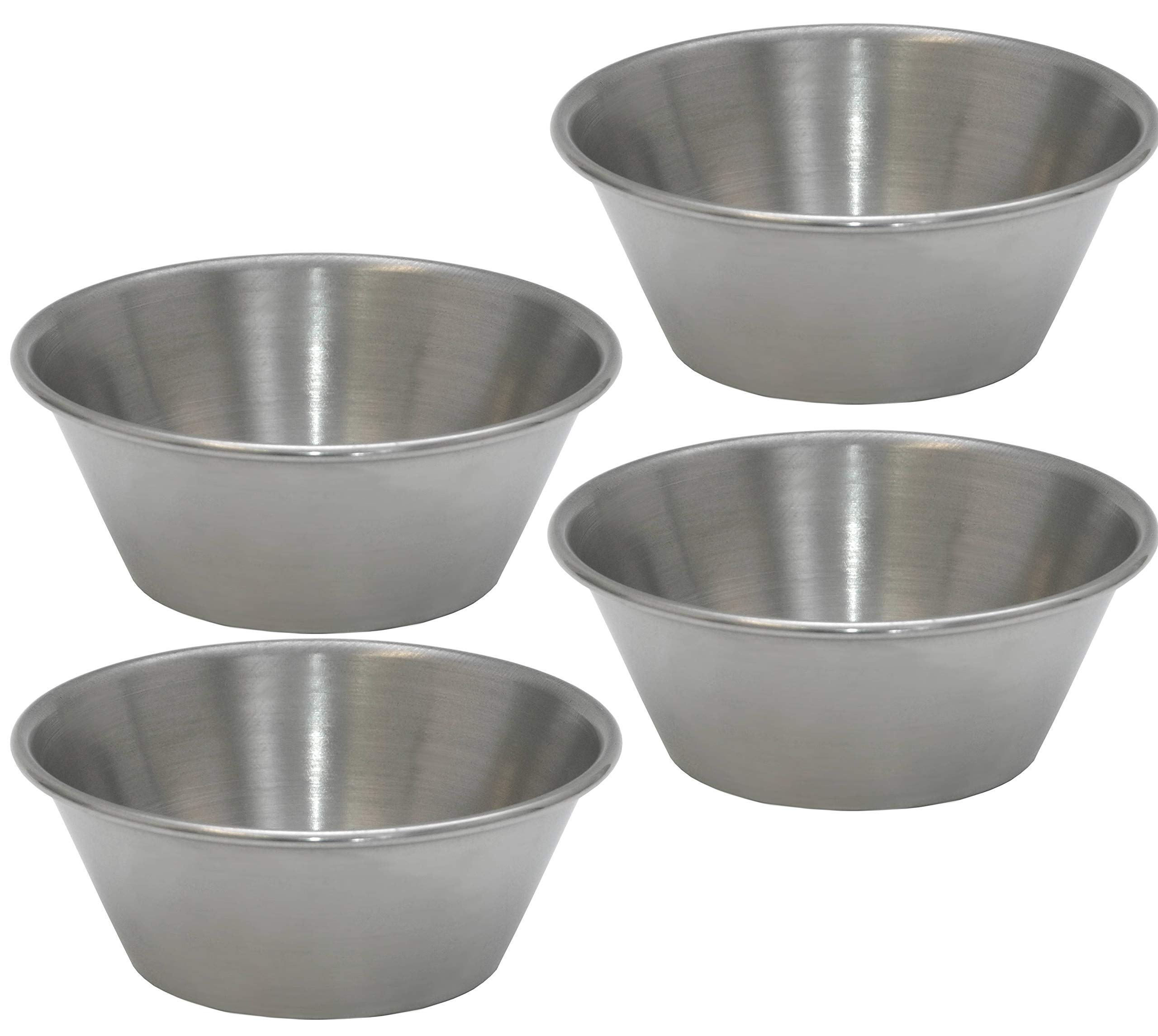 Excellent Houseware [Pack of 4] Small Stainless Steel Bowls, Small Metal Bowl in Set