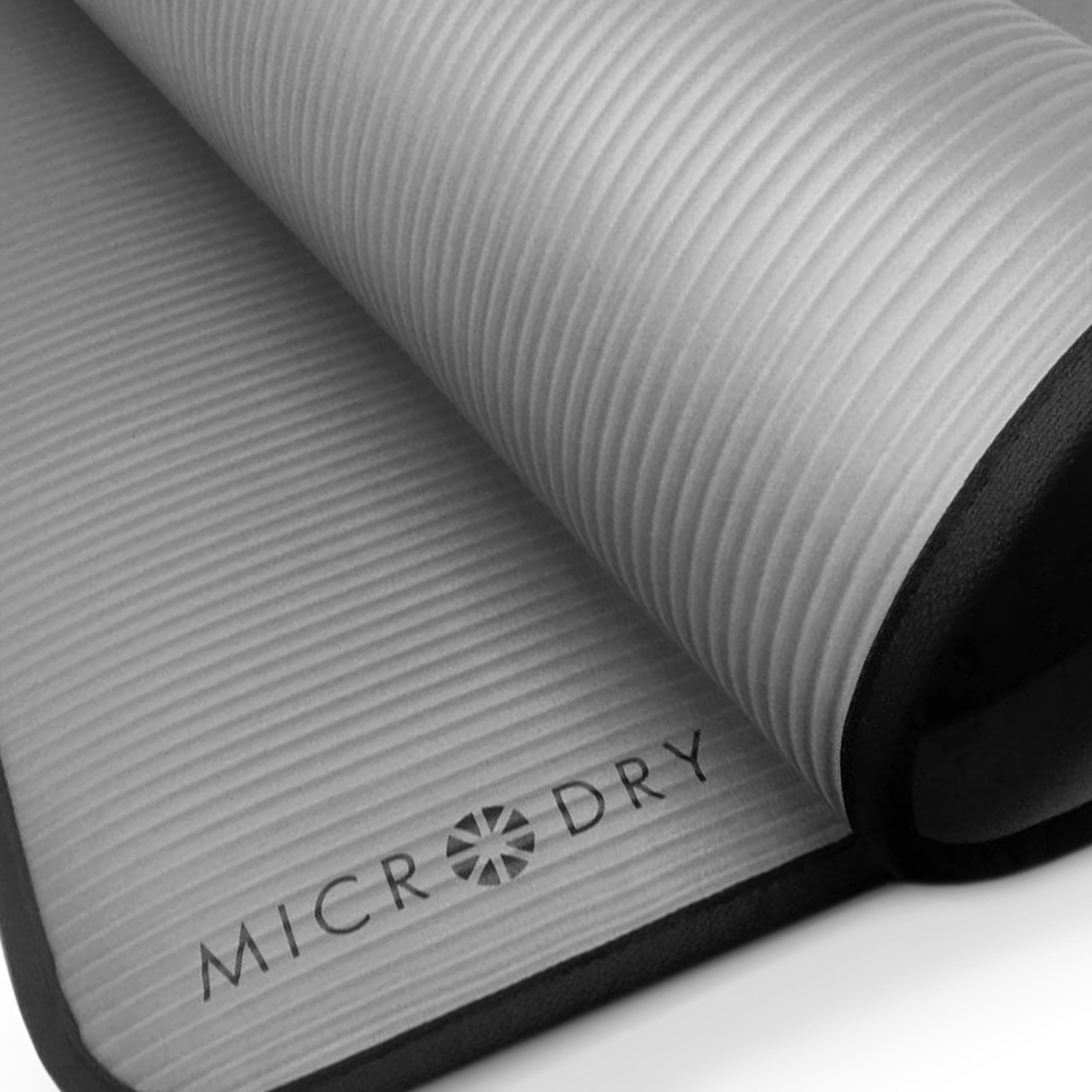 MICRODRY Esterilla de yoga para ejercicio de fitness de lujo para el hogar y el gimnasio, extragruesa para entrenamiento de alto impacto, superficie antideslizante de múltiples capas, neutraliza