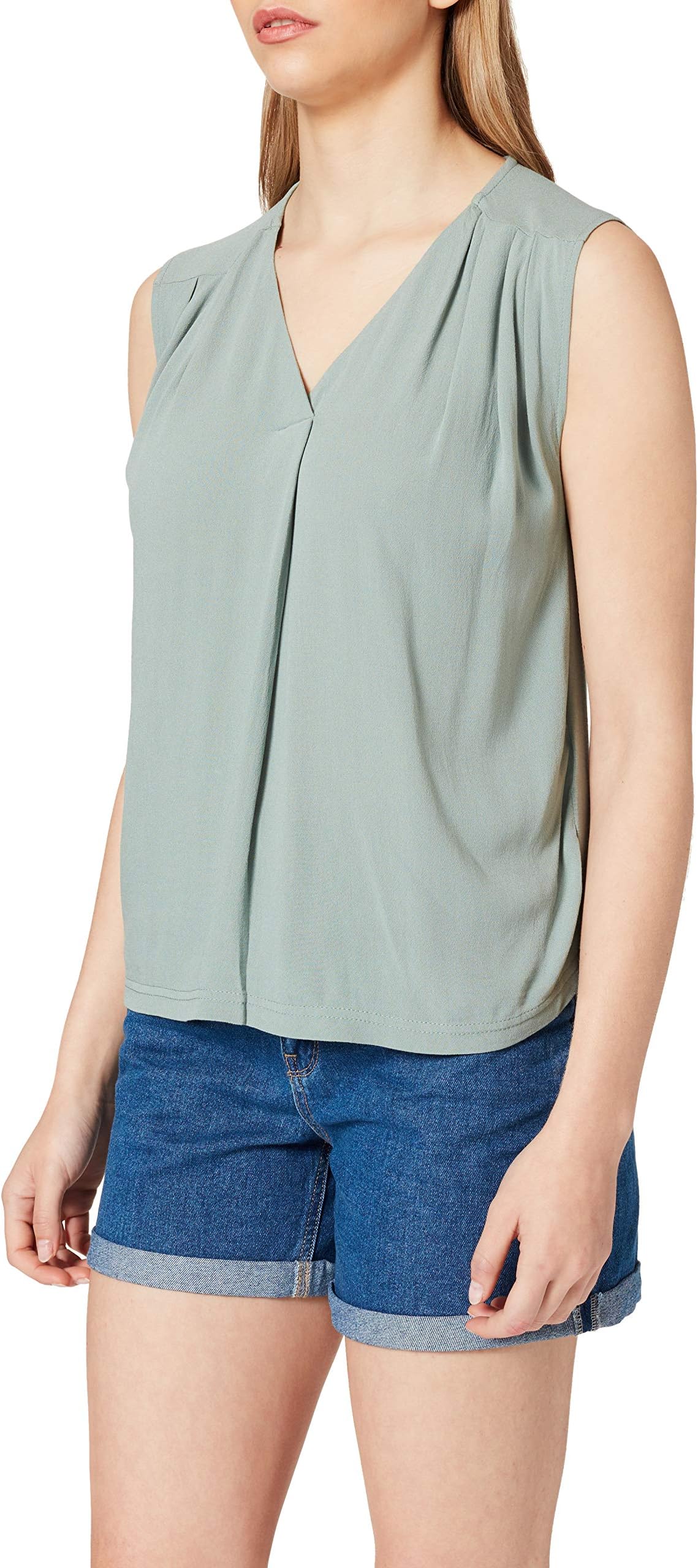 Women's ONLROBERTA S/S V-NECK WVN Top