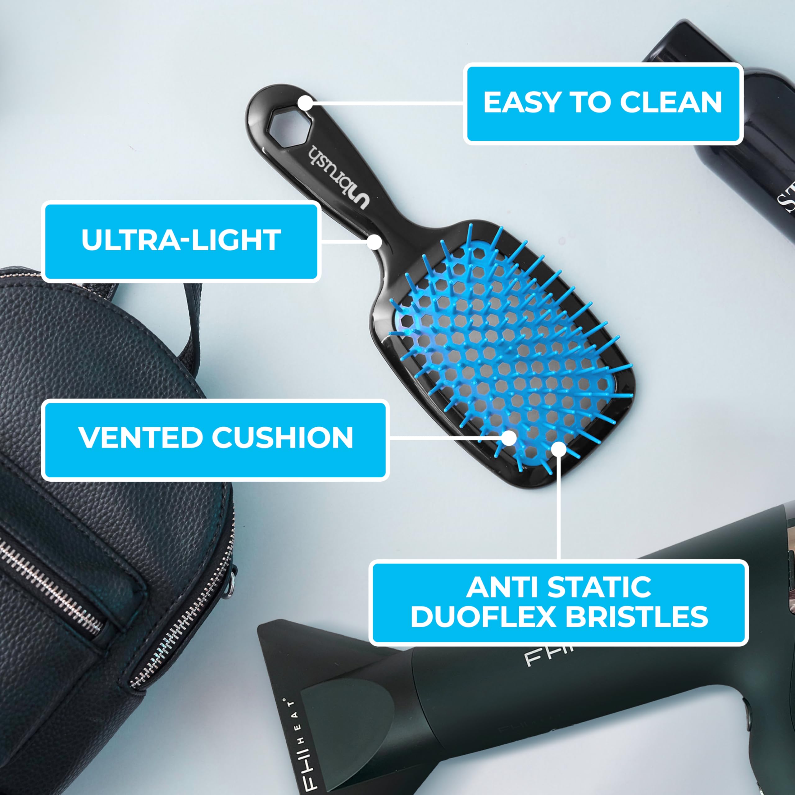 FHI Heat UNbrush Detangling Saç Fırçası, Okyanus Mavisi