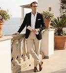 Beninos Manteau de sport pour hommes Veste de costume d'affaires à un bouton