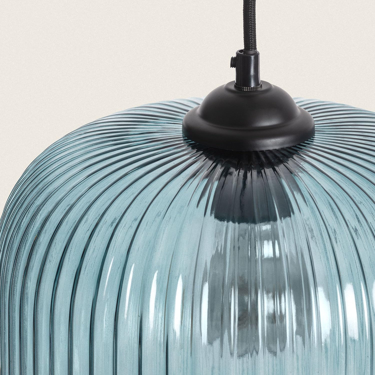 LEDKIA Lámpara Colgante Cristal Modra Azul