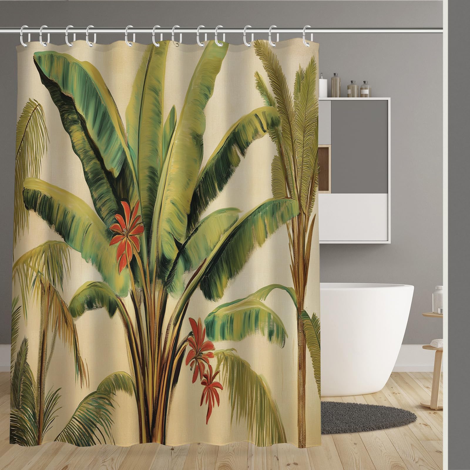 Rideau de douche 180x200 lavable et imperméable pour baignoire familiale