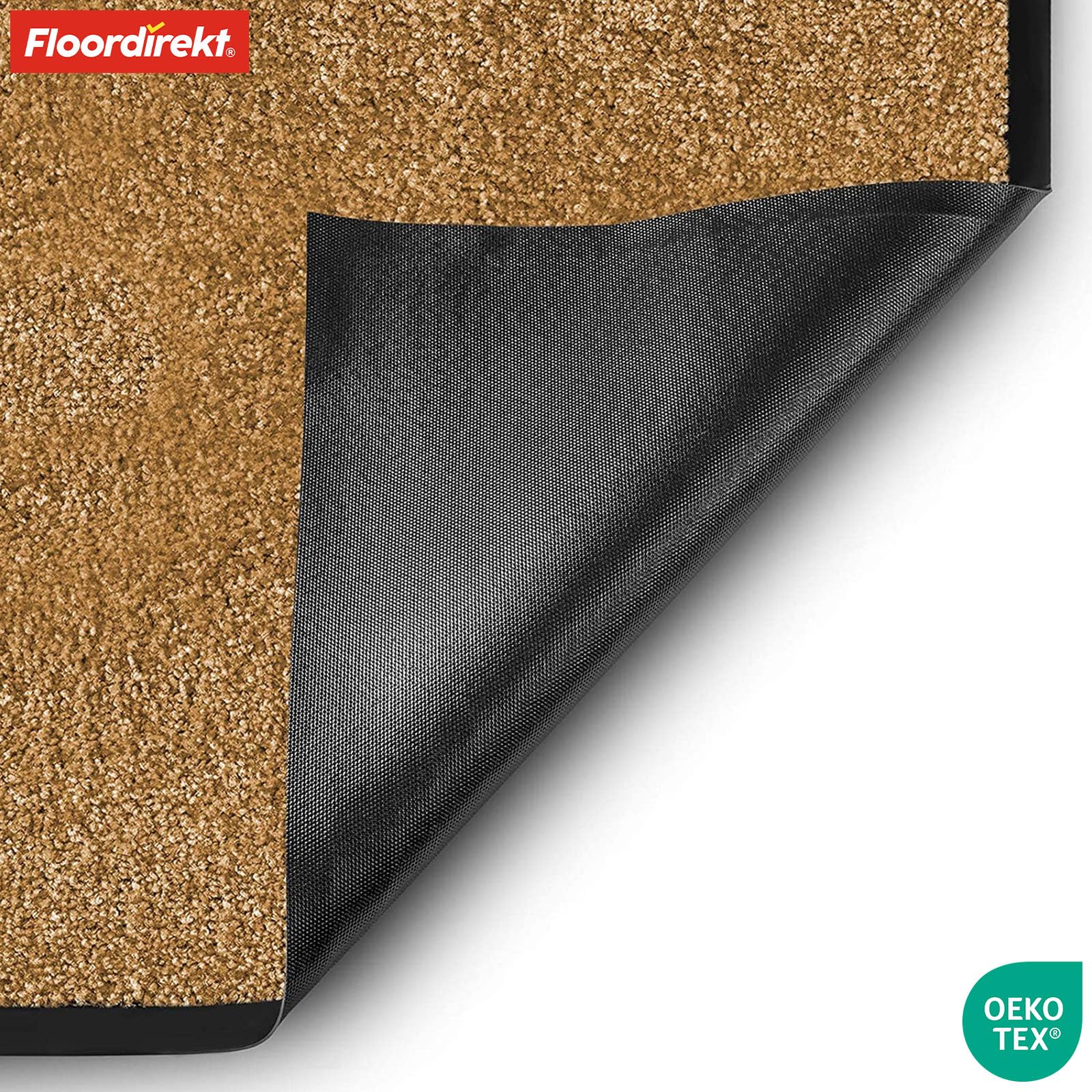 Tappetino per ingresso, colore beige, XXL, per ingresso, interno ed esterno, per porta, zerbino e zerbino – antiscivolo e facile da pulire (120 x 180 cm, rine)