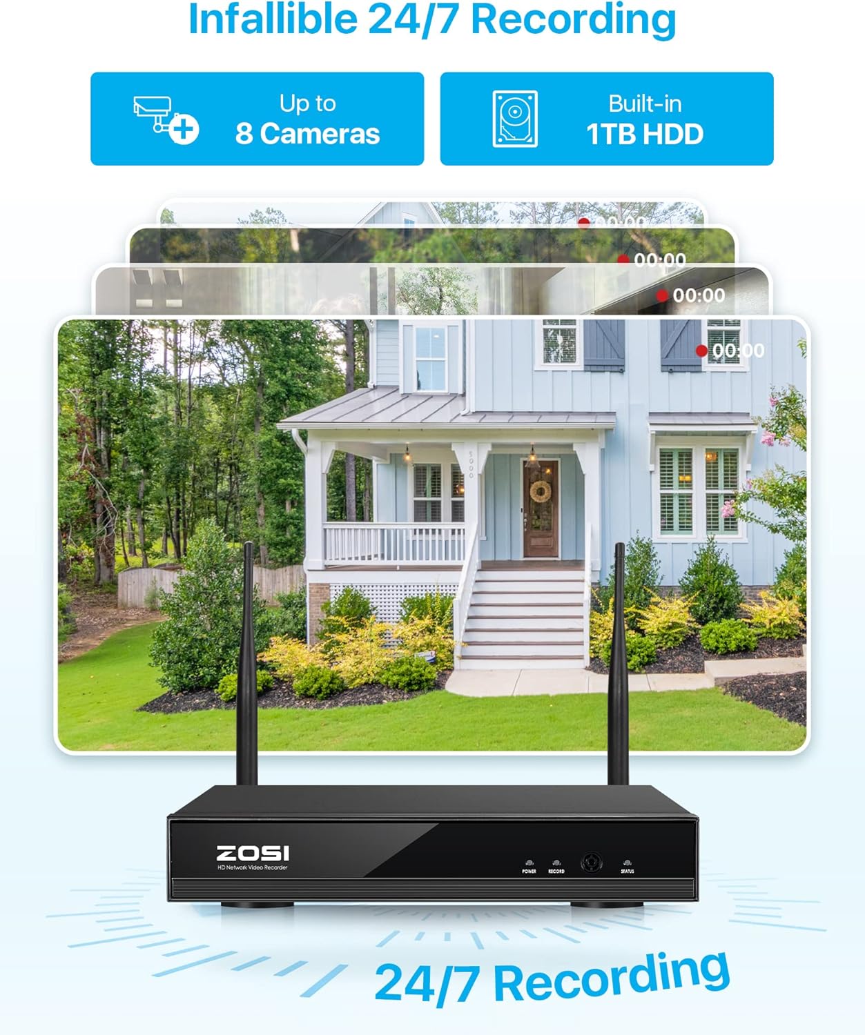 Bеѕt Dеаl Chеар 🛒 ZOSI 2K 8CH Wireless Security Camera System with 1TB HDD,2K H.265+ 8CH CCTV NVR,8pcs 3MP WiFi Surveillance Cameras Indoor Outdoor,Night Vision,Motion Detection,Remote Access,for Home 24/7 Recording Buу 1 gеt 1 ZOSI 2K 8CH Wireless Security Camera System with 1TB HDD,2K H.265+ 8CH CCTV NVR,8pcs 3MP WiFi Surveillance Cameras Indoor Outdoor,Night Vision,Motion Detection,Remote Access,for Home 24/7 Recording