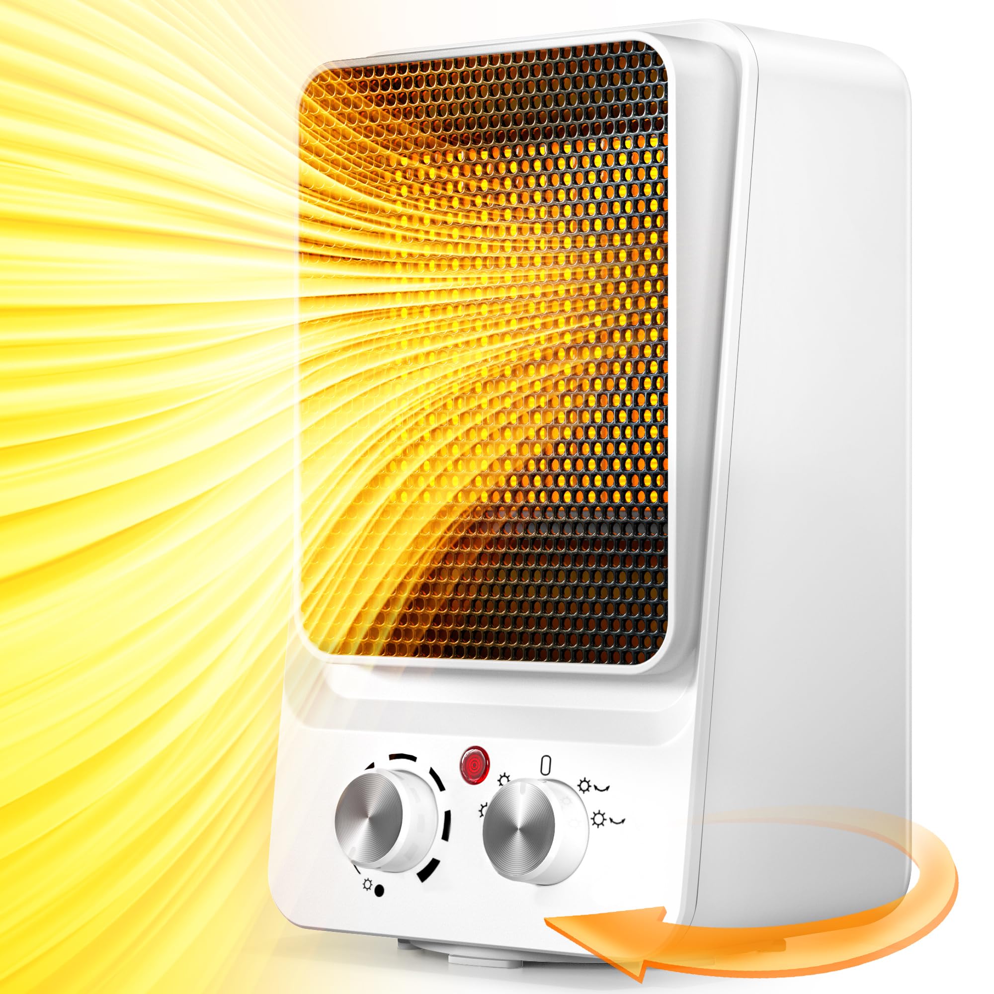 STORMHERO Fan Heater for Bedroom 1500W/750W Portable