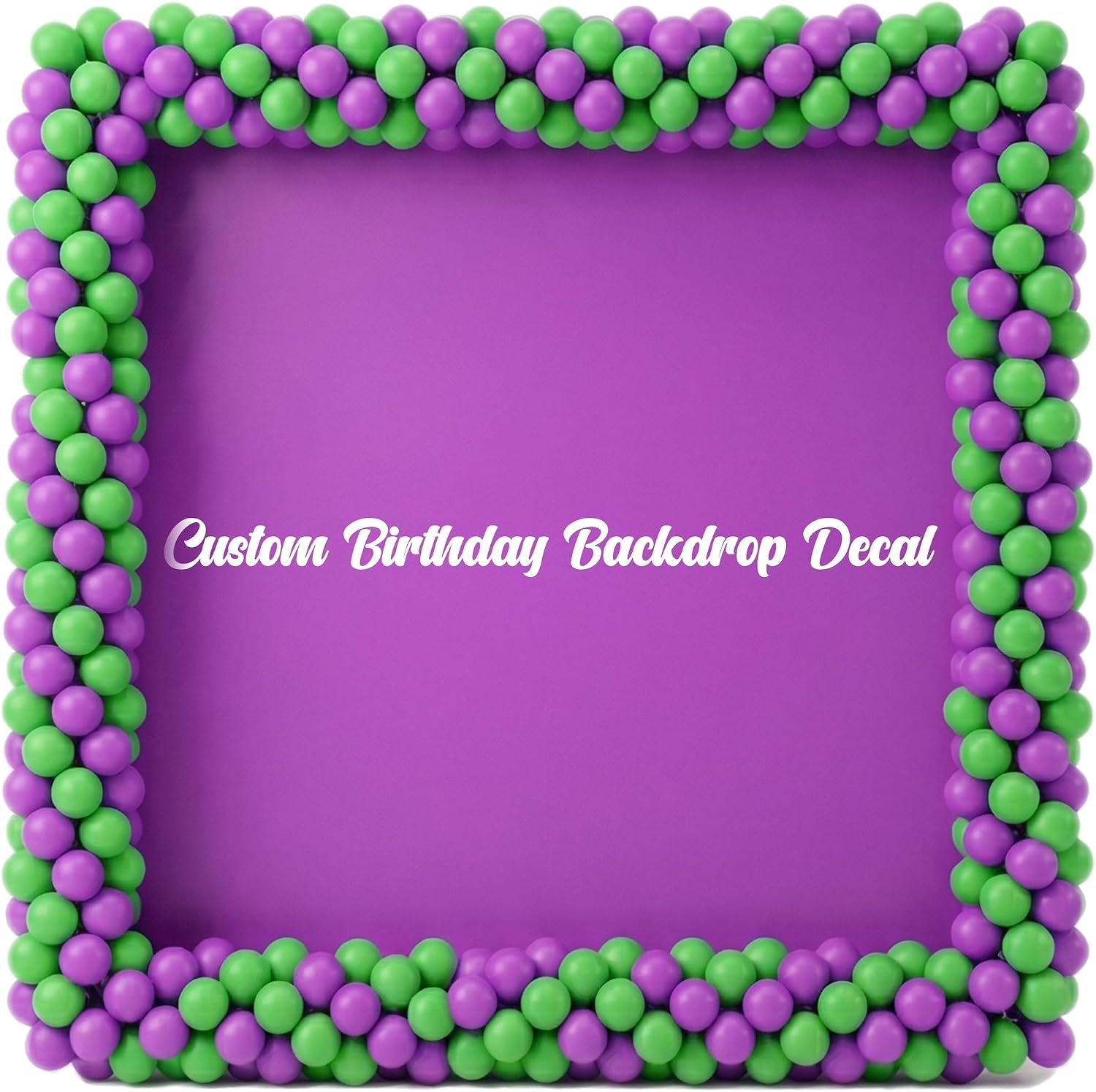 Custom Birthday Backdrop Decal Personalized Name Vinyl Sticker