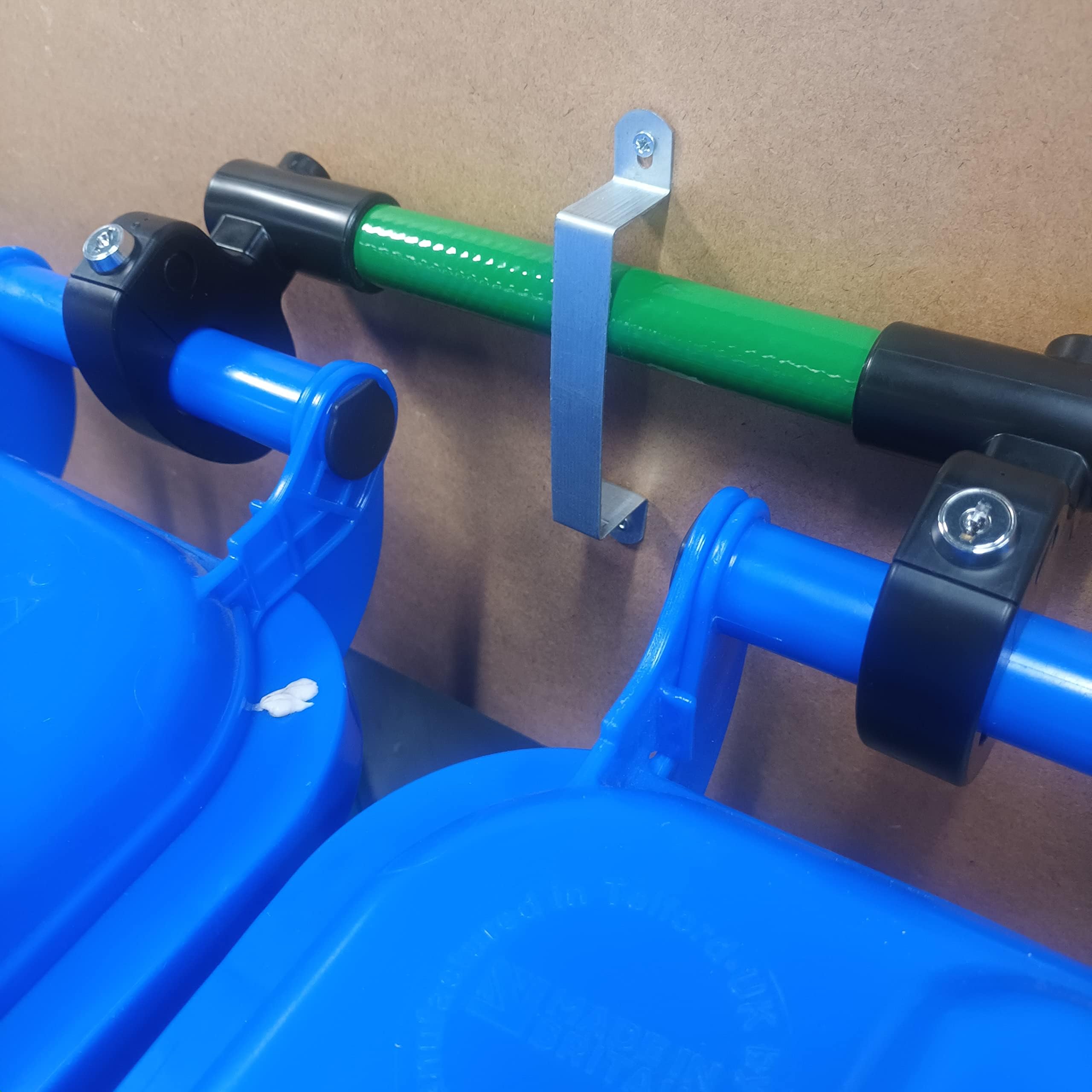 Clamp and wall bracket bundle Secure one bin or 2 bins