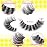 ALICE Cat Eye Lashes Russian Strip Lashes False Eyelashes Clear Band Eyelashes Dramatic Faux Mink Lashes 8 Pairs