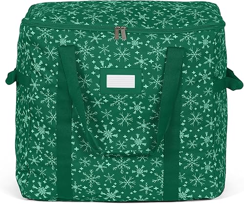Vista 98 de Covermates Keepsakes Rolling Treasurekeeper Storage Bag - Carrying Handles, ID Window, Dual Wheels - Holiday Storage, Green