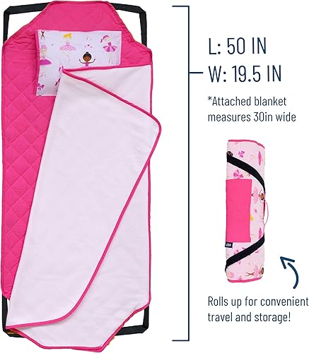 Miniatura 6 de Wildkin El moderno tapete para siesta viene con almohada extraíble de respaldo (Ballerina)