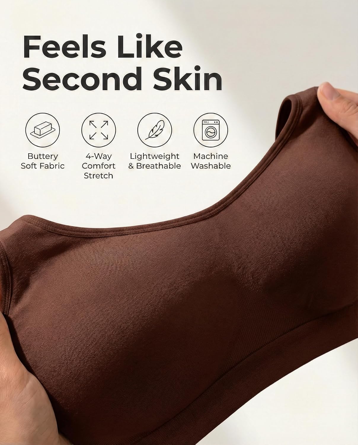 SHAPERMINT Wireless Bras for Women No Underwire – Small to Plus Size Bralettes with Support and Natural Lift - Image 6