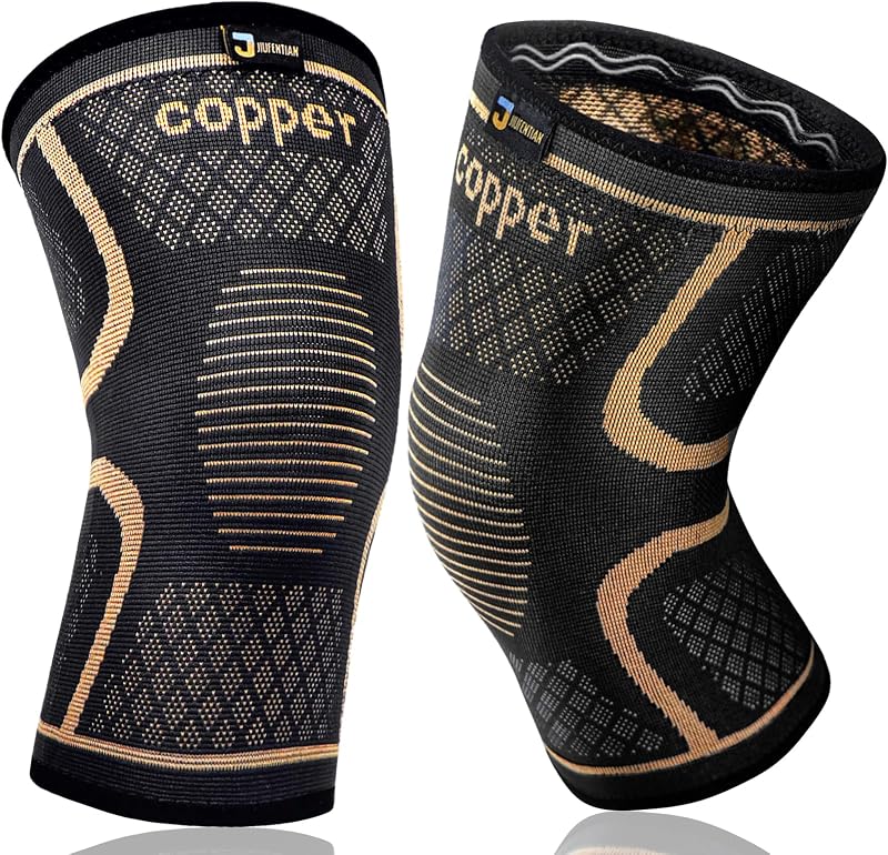 Copper Knee Brace for Men and Women (2 Pack, 2X-Large) Knee Support | Copper Fabric, Effective Support, All-day Wearability - Compression Sleeve for Arthritis Pain, MCL, Sports & Injury Recovery
