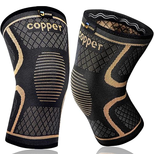 Copper Knee Braces for Men and Women (2 pack) -Knee