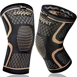 Copper Knee Braces for Men and Women (2 pack) -Knee Supports Copper Compression Knee Sleeve for Knee Pain, Arthritis, Sports and Recovery Support (3X-Large)