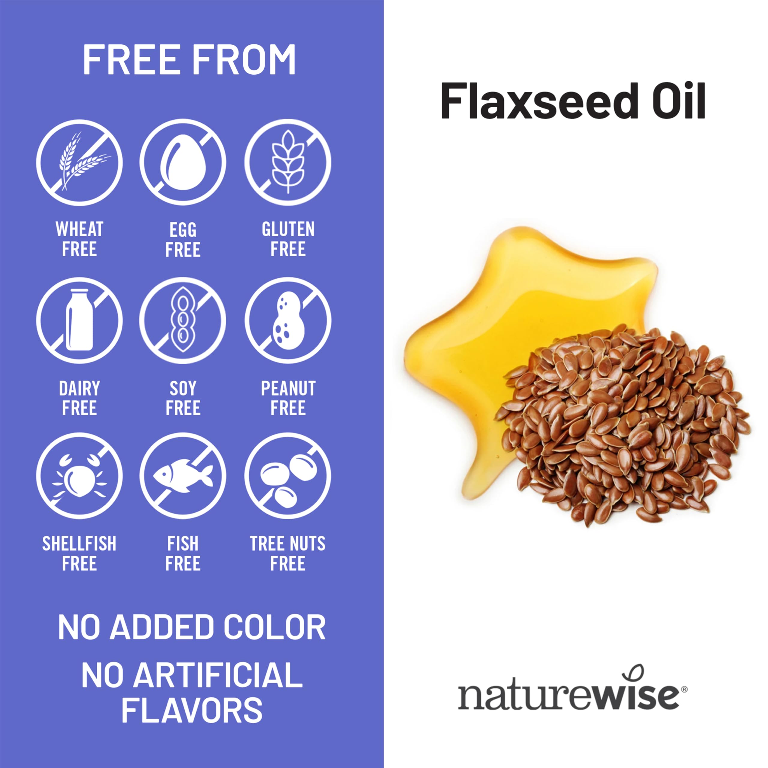 NatureWise Flaxseed Oil 1000 mg, Fish Free Omega 3 with 580 mg ALA - Plant Based Omega 3 6 9 Supplement - Organic, Cold Pressed, Non-GMO - 120 Softgels[120-Day Supply] — Amazon image 6