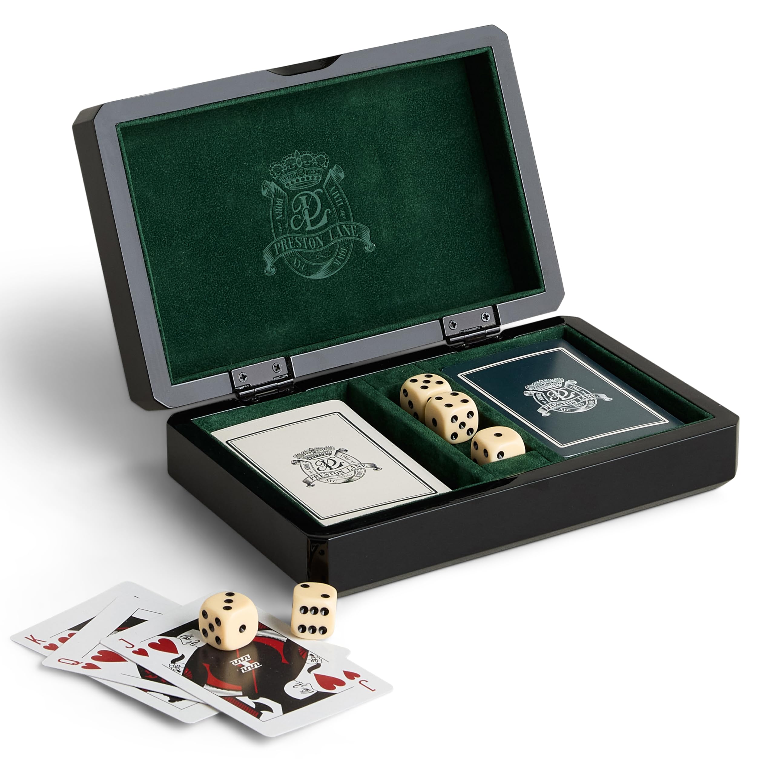 Amazon.com: Preston Lane Chester Luxury Game Box – Wooden Playing