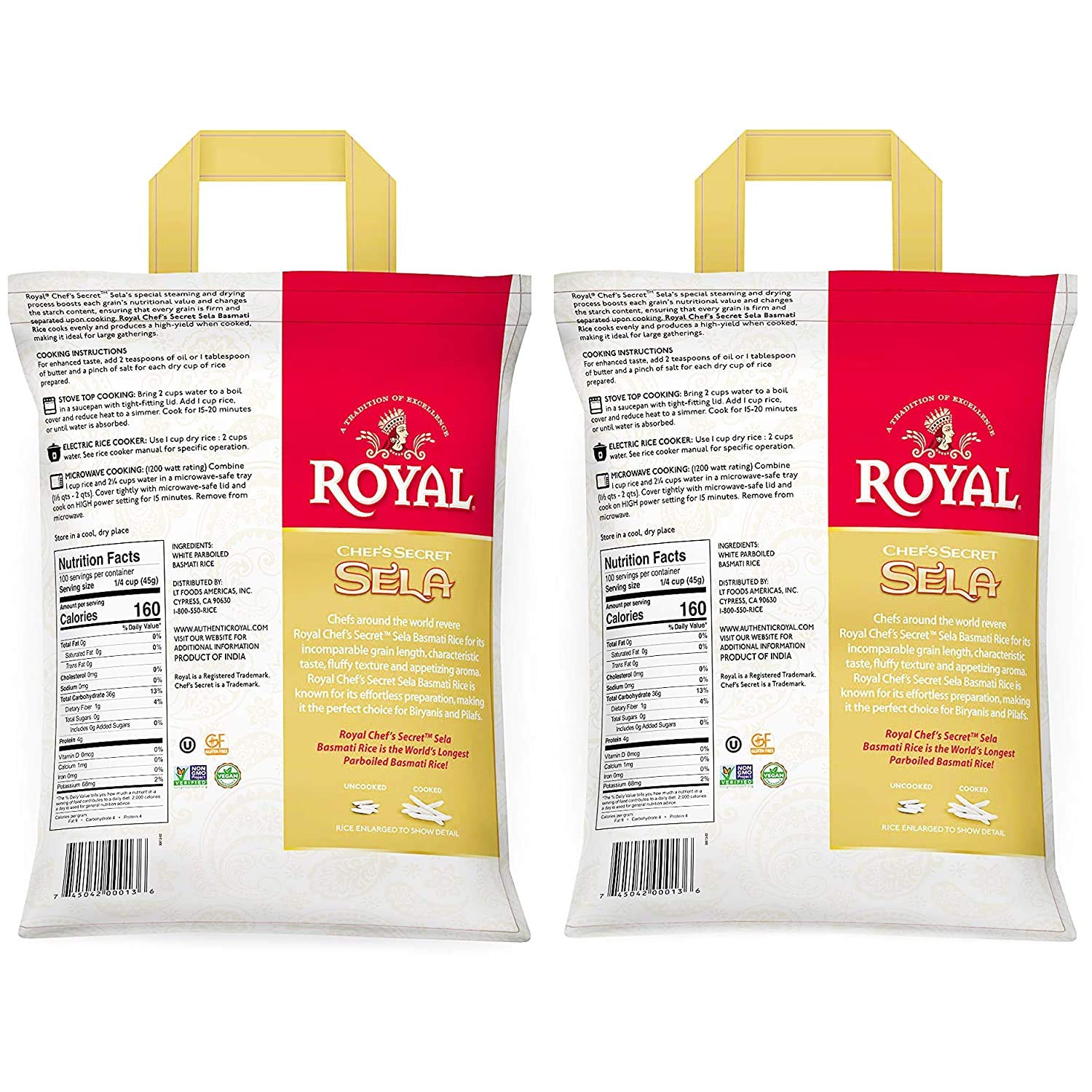 Royal Chef’s Secret Parboiled Sella Extra Long Basmati Rice, 10 Pound 2
