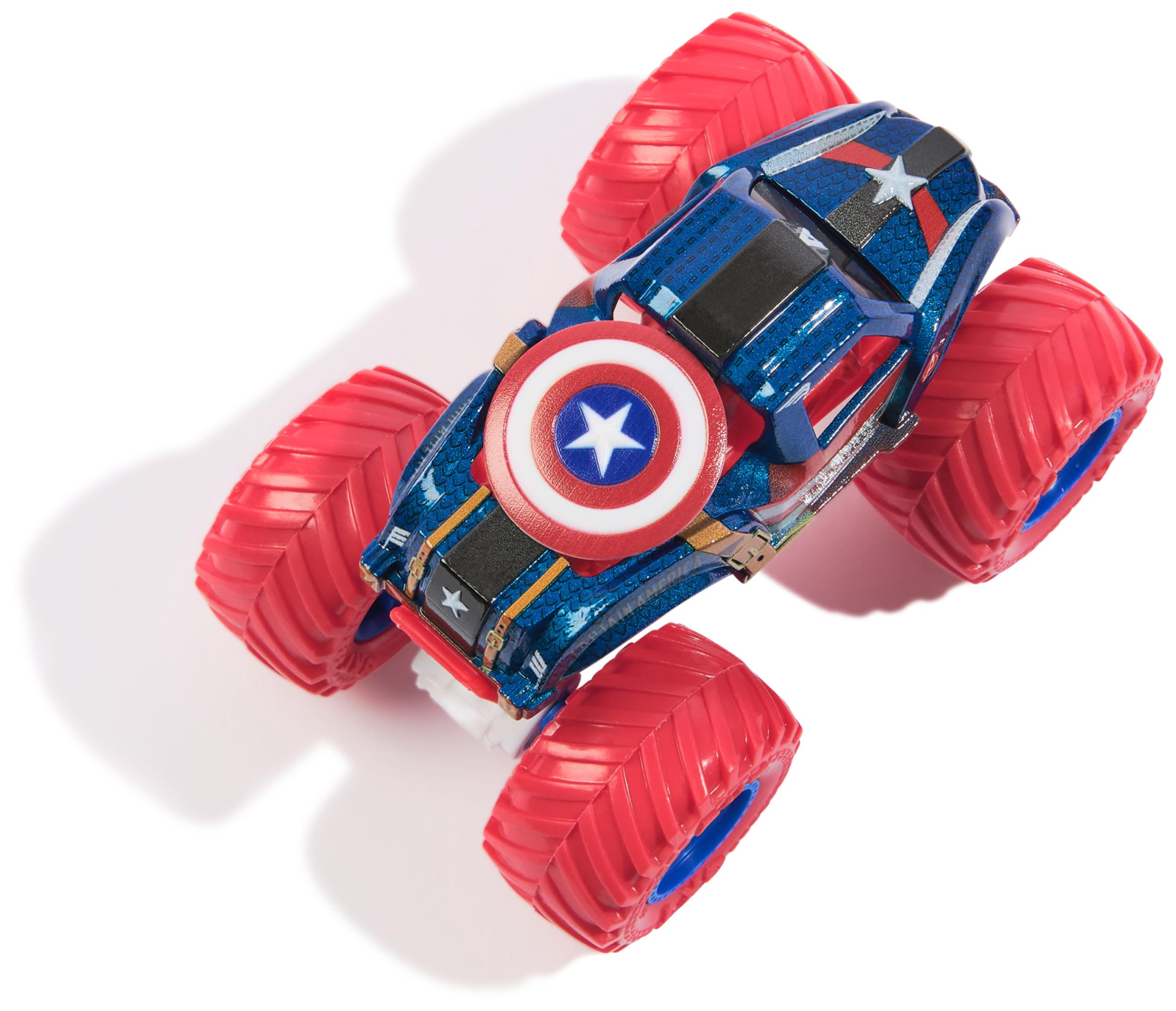 MONSTER JAM, Confezione da 5 Marvel Heroes, Spider-Man, Black Panther, Iron Man, Captain America | Veicoli Die-Cast, Giocattoli per Bambini e Bambine dai 3 Anni in su